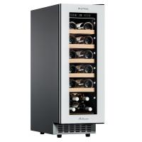 Винный шкаф Meyvel MV19NH-KWT1 со скрытой ручкой с белой рамой встройка под столешницу